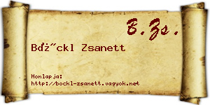 Böckl Zsanett névjegykártya